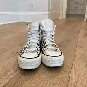 Custom Chuck Taylor All Star Lift Platform Zebra Print Canvas sizeWO’s 8/MEN’s 6